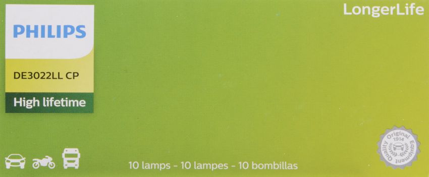 Philips DE3022LLCP Philips LongerLife Miniature DE3022LL Pack of 10