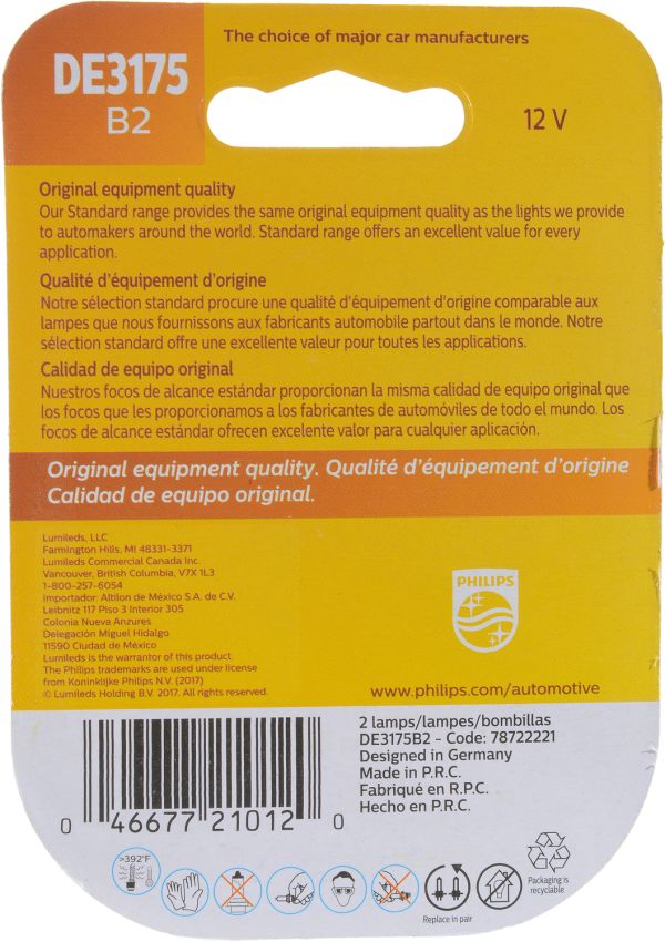 Philips DE3175B2 Philips Standard Miniature DE3175
