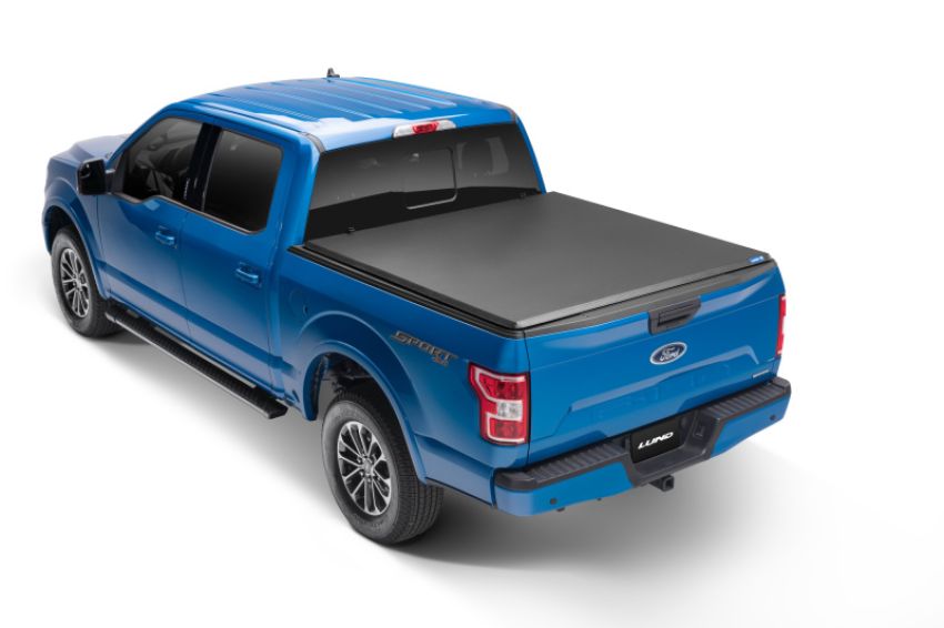 LUND 969254 02-17 Dodge Ram 1500 Fleetside (8ft. Bed) Hard Fold Tonneau Cover - Black