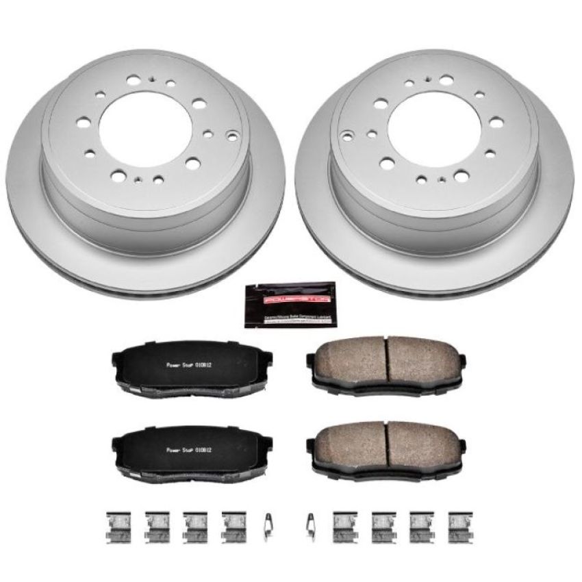 PowerStop CRK3073 Genuine Geomet Coated Rotor and Low-Dust Ceramic Brake Pad Kit