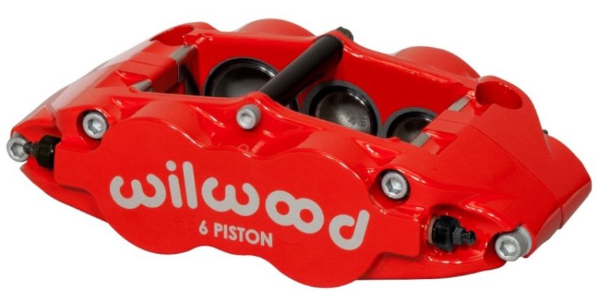 Wilwood 120-12003-RD Caliper-Narrow Superlite 6R-LH - Red 1.38/1.12/1.12in Pistons 1.10in Disc