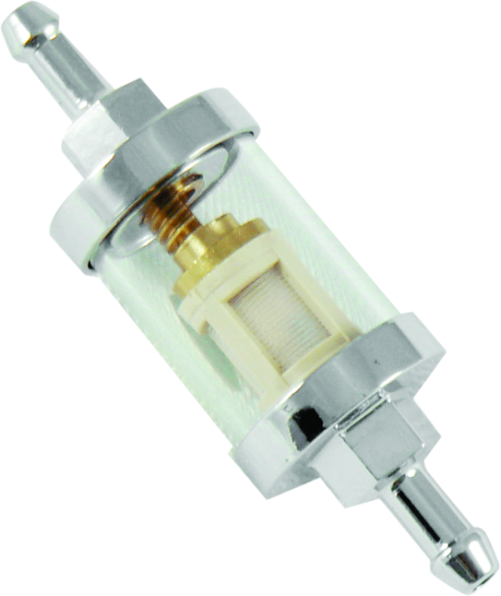 Bikers Choice 603516 Chrome Clear View Fuel Filter 1/4 Inch Hose Universal