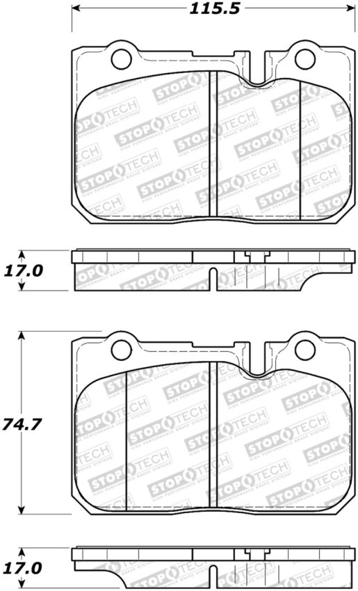 Stoptech 308.06650 Street Brake Pads