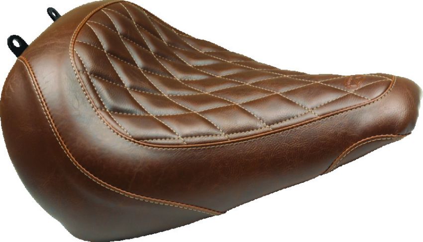 Mustang Motorcycle 83023 Mustang 18-21 Harley Fat Boy Wide Tripper Solo Seat Diamond Stitch - Brown
