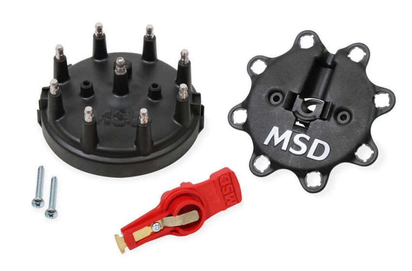 MSD IGNITION MSD84823 Cap & Rotor Kit - 85-95 Ford - Black