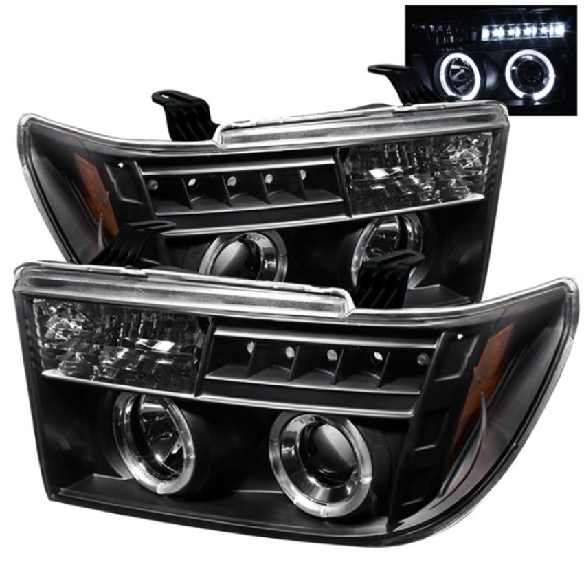 SPYDER 5012029 Projector Headlights - Eliminates AFS function - LED Halo - Black