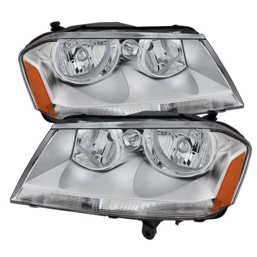 SPYDER 9025303 Xtune Dodge Avenger 08-14 Crystal Headlights Chrome HD-JH-DA08-AM-C