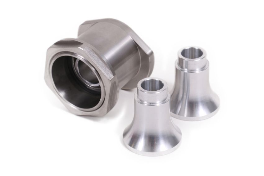 BMR Suspension BK079 BMR 05-14 Ford Mustang 8.8in Differential Bearing Kit Spherical Bearings Stainless Steel Housing