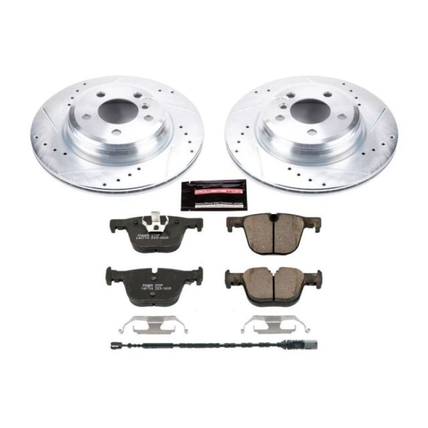 PowerStop K6667 Z23 Daily Driver Carbon-Fiber Ceramic Brake Pad and Drilled & Slotted Rotor Kit