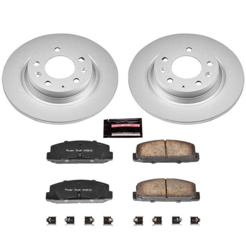 PowerStop CRK2452 Genuine Geomet Coated Rotor and Low-Dust Ceramic Brake Pad Kit