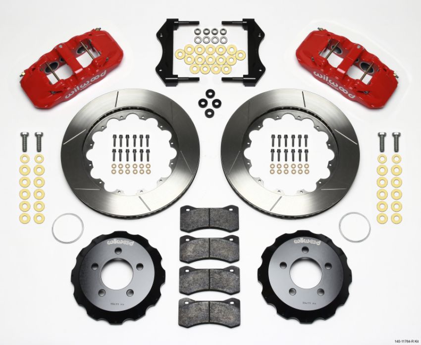 Wilwood 140-11764-R AERO6 Front Hat Kit 14.25 Red 2006-10 Magnum/Challngr/Chrgr/300C