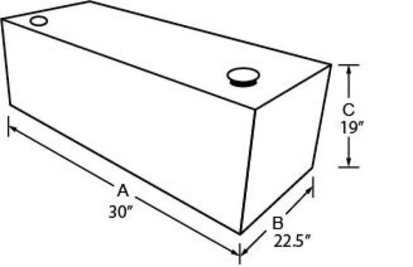 Tradesman 73155 Aluminum Rectangular Liquid Storage Tank (55 Gallon Capacity) - Black