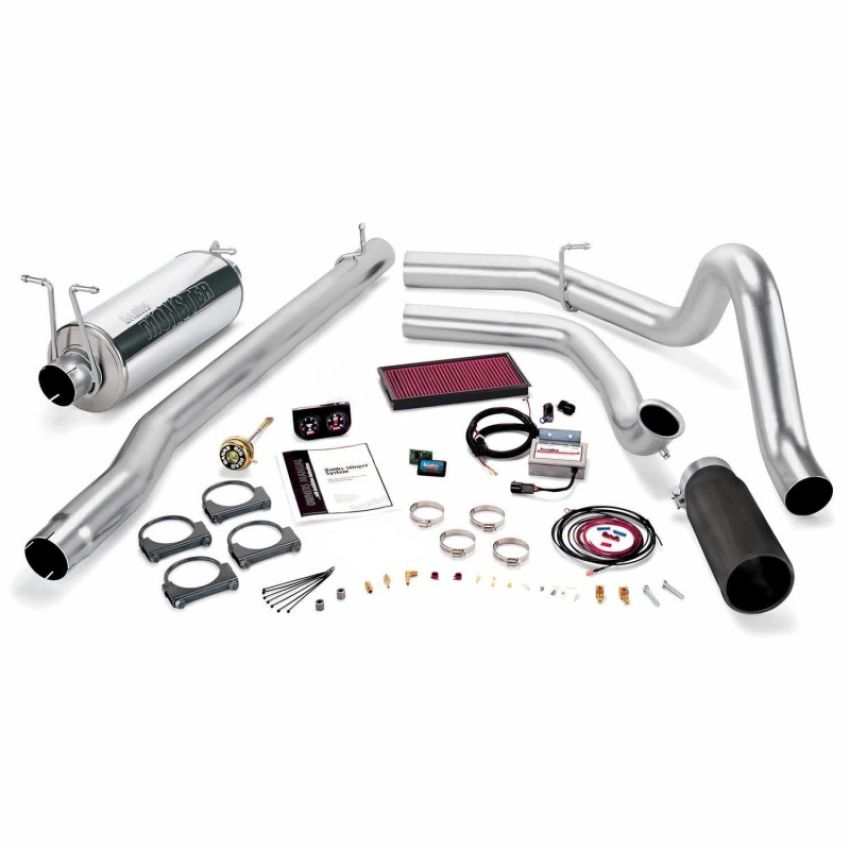 Banks Power 47531-B 99.5 Ford 7.3L F250/350 Auto Stinger System - SS Single Exhaust w/ Black Tip