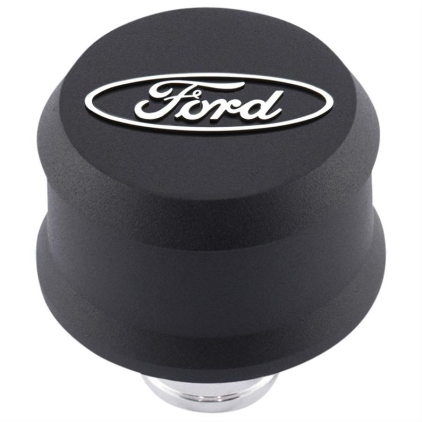 FORD FRD302-435 Valve Cover Breather w/ Slant Edge - Alm Black