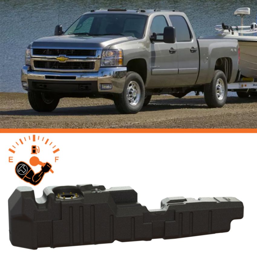 Titan Fuel Tanks 7010211 11-16 GM 2500/3500 Duramax Crew Cab Short Bed 57 Gallon XXL Mid-Ship Fuel Tank