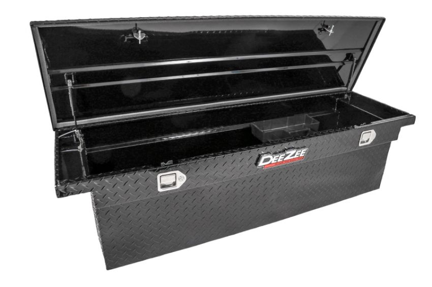 Dee Zee DZ8170DLB Deezee Universal Tool Box - Red Crossover - Single Lid Black BT (Deep Low)