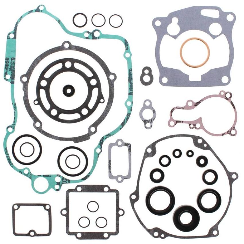 Vertex Pistons 811424 Vertex Gaskets 92-93 Kawasaki KX125 Complete Gasket Kit w/ Oil Seals
