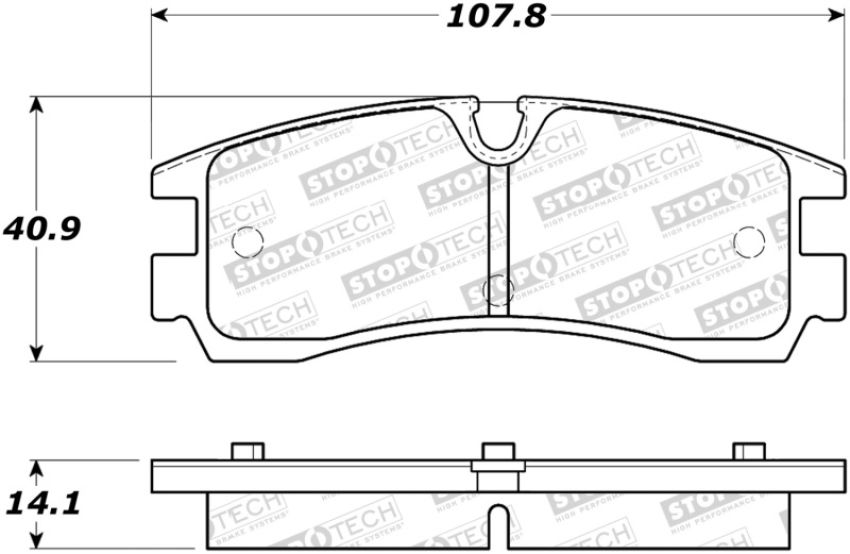Stoptech 308.07540 Street Brake Pads