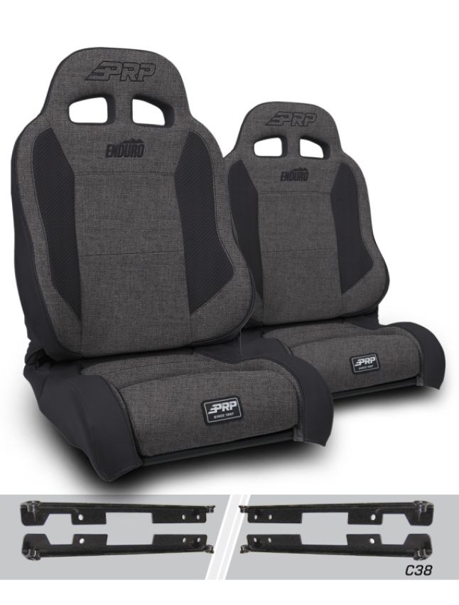 PRP Seats A89010-C38-54 PRP Jeep Wrangler Enduro Elite Reclining Seat - Grey