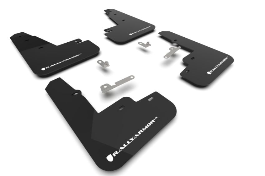Rally Armor MF96-UR-BLK-WH Black Mud Flap/White Logo