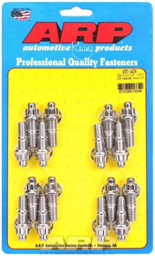 ARP ARP400-1404 S/S Header Stud Kit - 3/8in x 1.670in OAL (16)