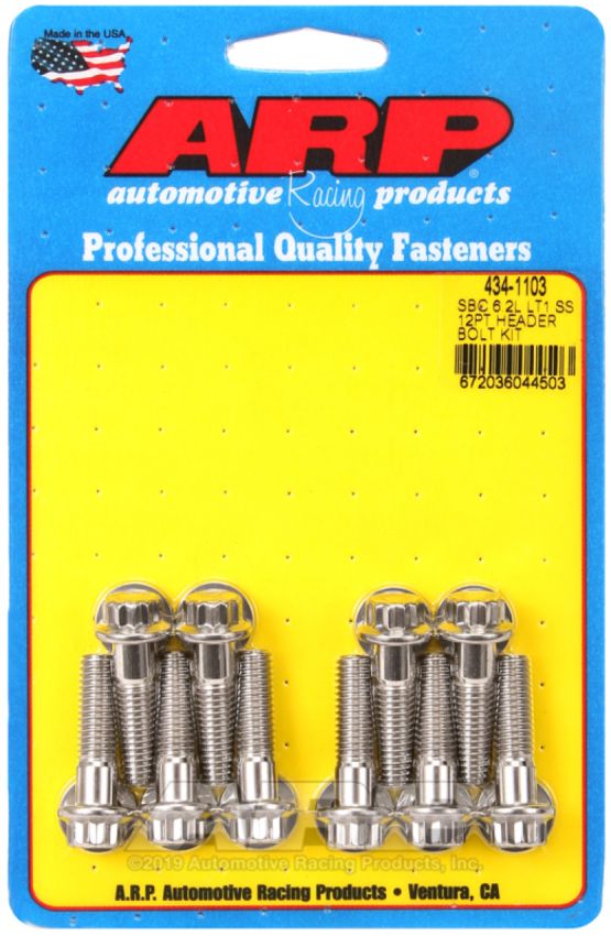 ARP ARP434-1103 Header Bolt Kit - GM LT1 6.2L 12pt S/S