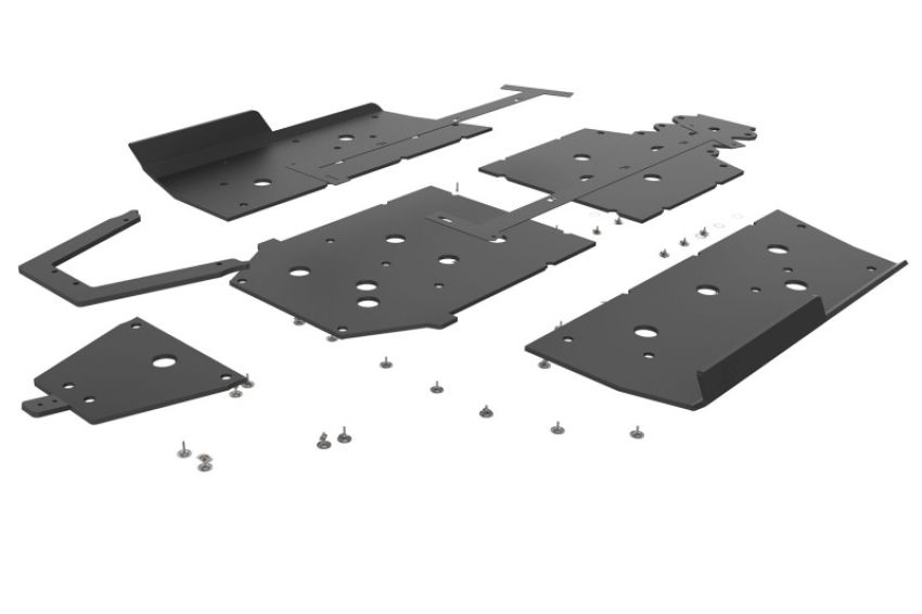 Seizmik 76-10163 KIT 18-21 Polaris Ranger 1000/ XP UHMW Skid Plate w/Rock Slider Kit - Black