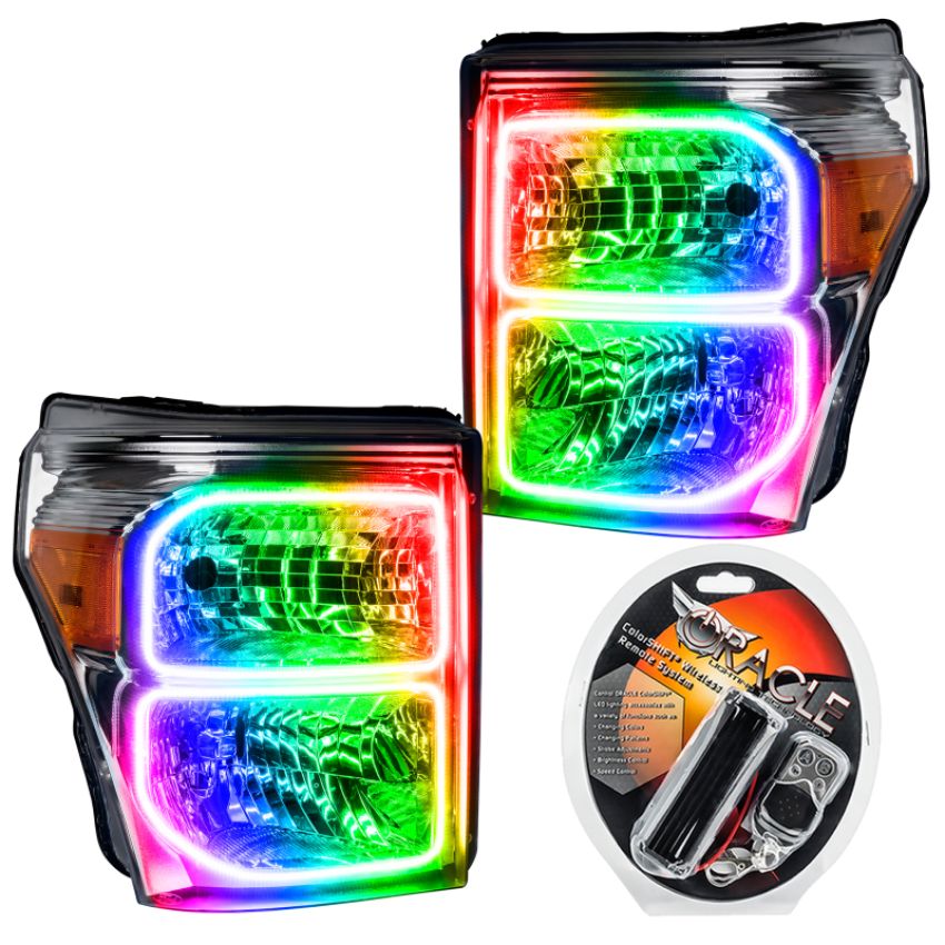 Oracle Lighting 8158-330 LED Pre-Assembled Headlights, Chrome Bezel, ColorSHIFT