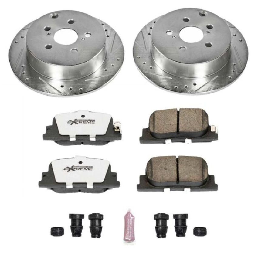 PowerStop K2319-26 Z26 Street Performance Ceramic Brake Pad and Drilled & Slotted Rotor Kit