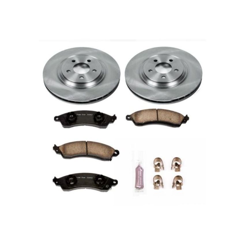 PowerStop KOE1304 OE Stock Replacement Low-Dust Ceramic Brake Pad and Rotor Kit