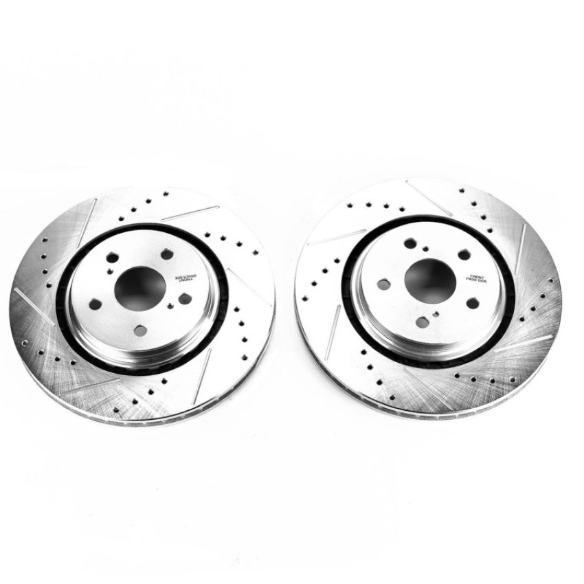PowerStop JBR1736XPR PowerStop Evolution Performance Drilled, Slotted & Plated Brake Rotor Pair