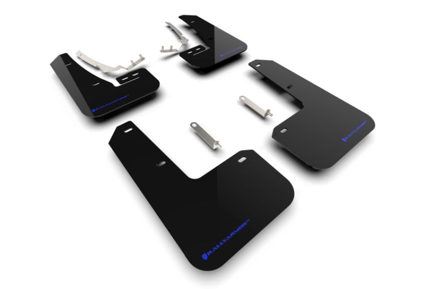 Rally Armor MF80-UR-BLK/BL Black Mud Flap/Blue Logo
