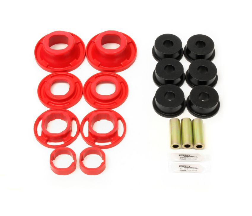 BMR Suspension BK041 BMR 12-15 5th Gen Camaro Street Version Rear Cradle Bushing Kit (BK001 BK040) - Black/Red