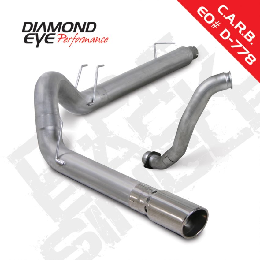 Diamond Eye Performance K5371A Diamond Eye KIT 5in DPF-BACK w/ DP SGL AL 08-10 Ford 6.4L Powerstroke F250/F350