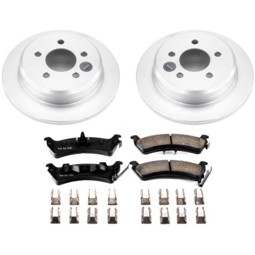 PowerStop CRK2131 Genuine Geomet Coated Rotor and Low-Dust Ceramic Brake Pad Kit