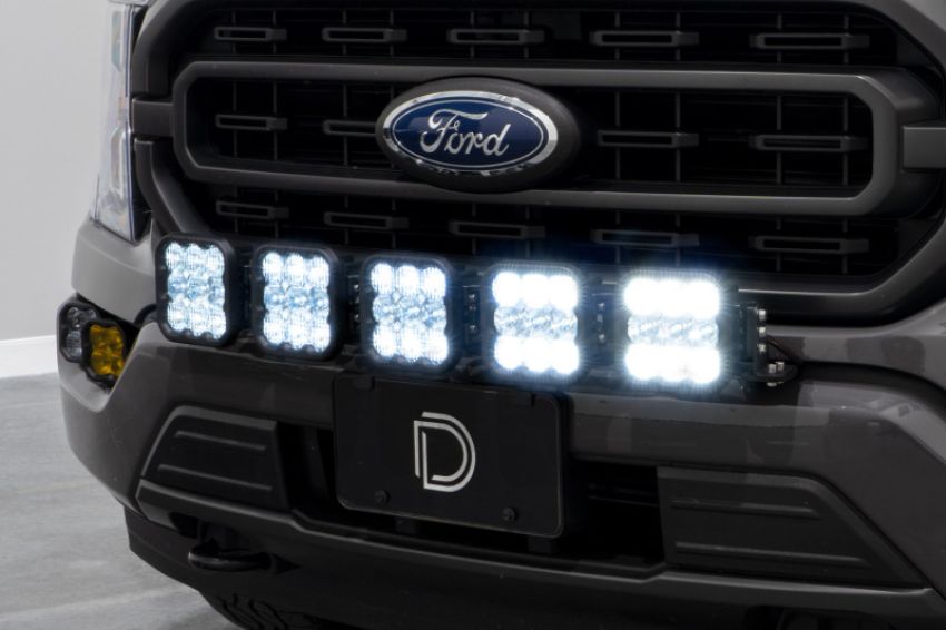 Diode Dynamics DD7322 21-22 Ford F-150 SS5 Grille CrossLink Lightbar Kit- Yellow Pro Combo