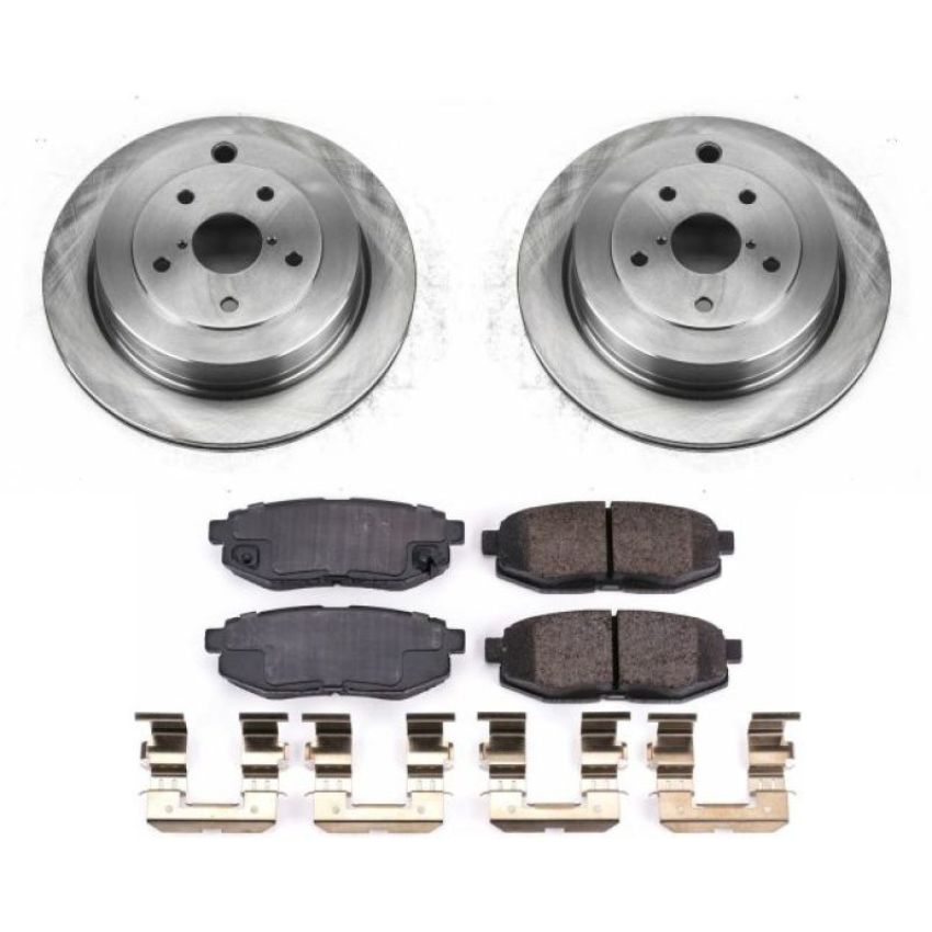 PowerStop KOE4645 OE Stock Replacement Low-Dust Ceramic Brake Pad and Rotor Kit