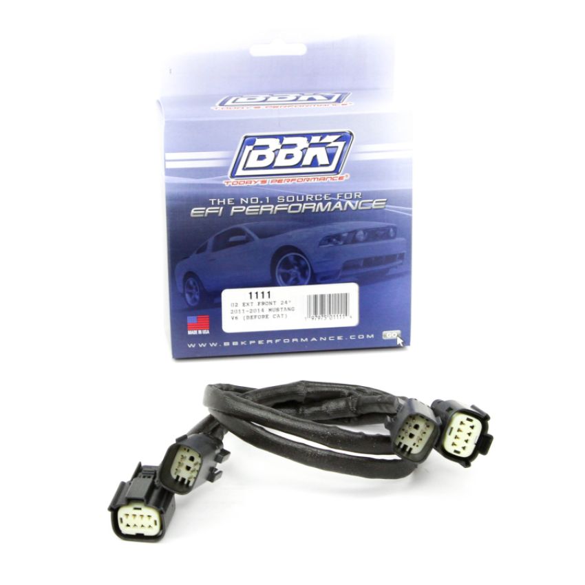 BBK Performance Parts 1111 2011-14 MUSTANG V6 3.7L FRONT O2 EXTENSIONS - 24IN (PAIR)