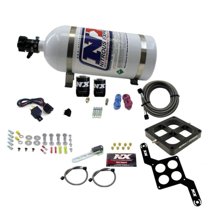 Nitrous Express 63870-10 DOMINATOR SINGLE ENTRY BILLET CROSSBAR, RNC (250-750HP) W/ 10LB BOTTLE
