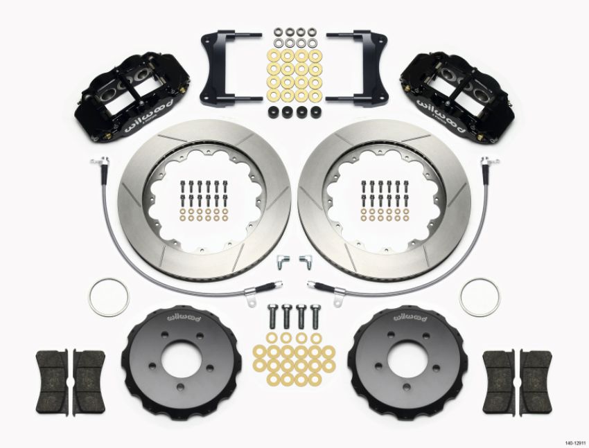Wilwood 140-12911 Narrow Superlite 6R Front Hat Kit 14.00in 2005-Up Mazda Miata w/ Lines