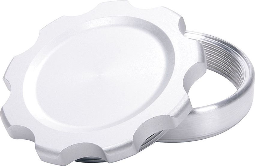 ALLSTAR PERFORMANCE ALL36174 Filler Cap Silver with Weld-In Steel Bung Large