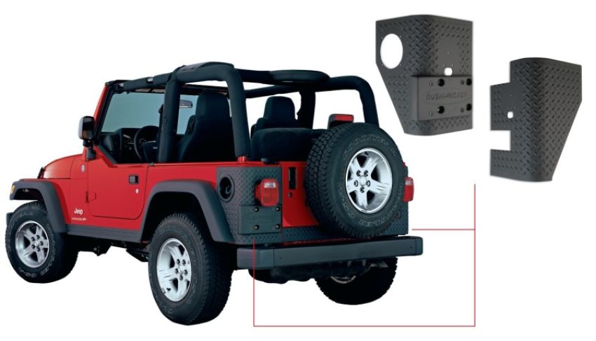 97-06 Jeep Trail Armor Rear Corner Pair