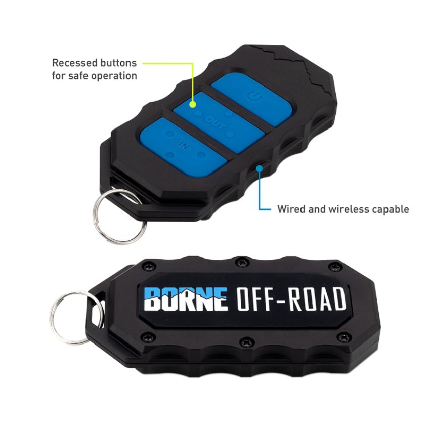 Borne Off-Road BNWN-12-SRD 12K Winch - Red Synthetic Rope