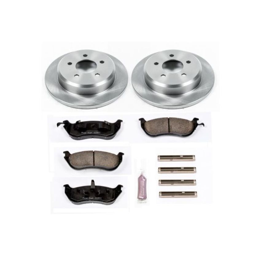 PowerStop KOE1331 OE Stock Replacement Low-Dust Ceramic Brake Pad and Rotor Kit