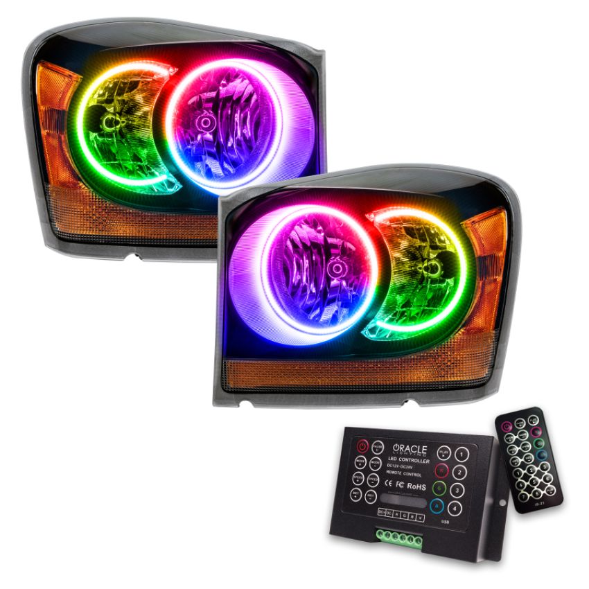 Oracle Lighting 7107-333 SMD Pre-Assembled Headlights, Black Bezel, ColorSHIFT(tm) 2.0
