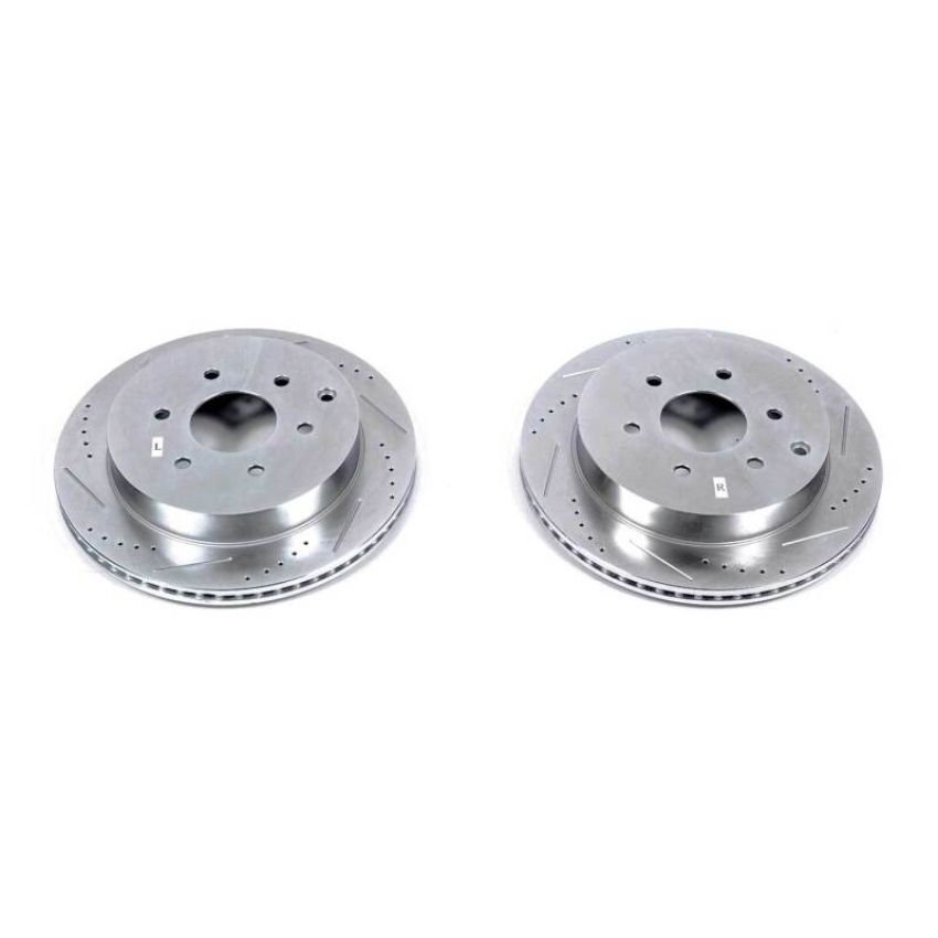PowerStop JBR1553XPR PowerStop Evolution Performance Drilled, Slotted & Plated Brake Rotor Pair