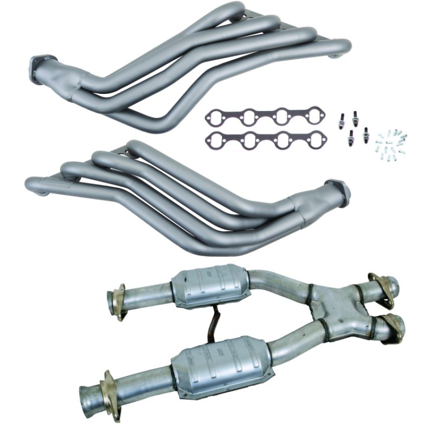 BBK 15942 79-93 Ford Mustang 5.0L 1-3/4 Long Tube Headers w/High Flow Catted X-Pipe (Ti Ceramic)