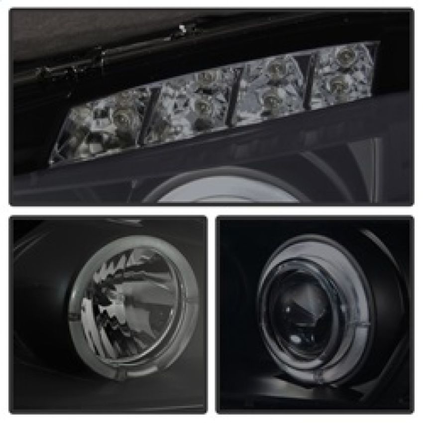 SPYDER 5078629 Projector Headlights - LED Halo - Black Smoke