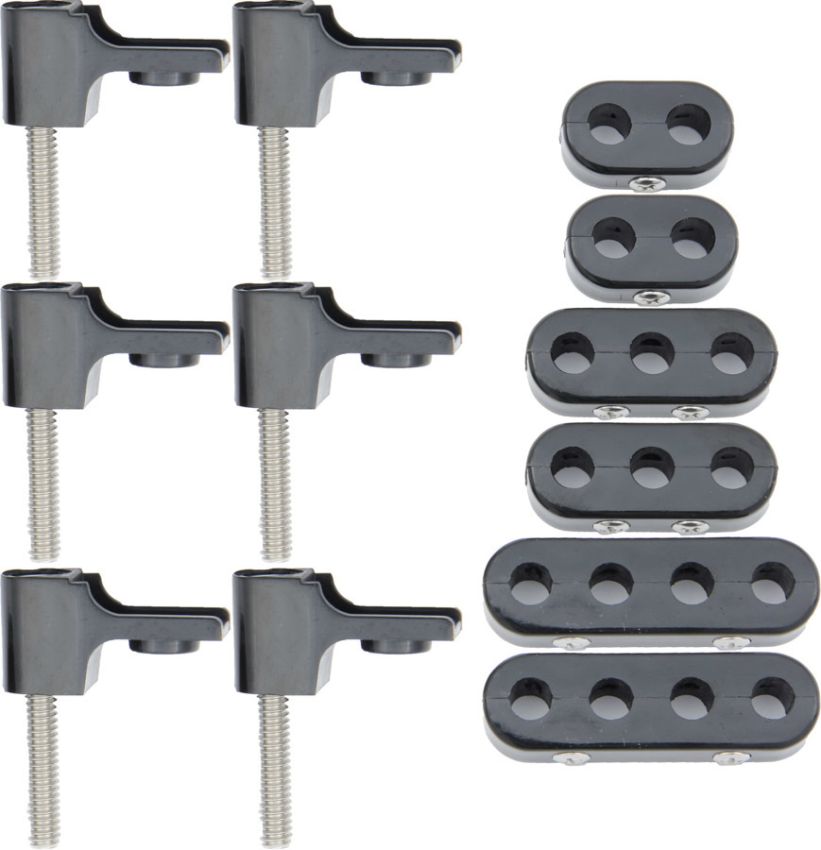 Taylor Cable 42500 V8 Horizontal Wire Loom Kit Black 7-8mm