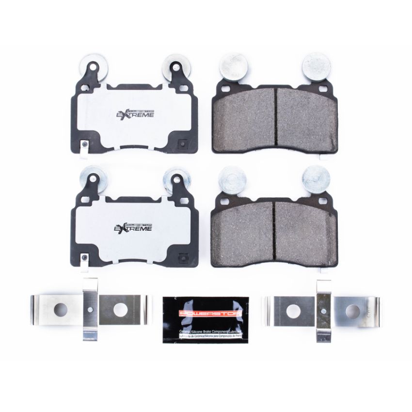 PowerStop Z26-1474 PowerStop - Z26 Performance Carbon-Fiber Ceramic Brake Pads with Hardware Kit
